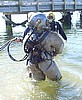 Beach entry wearing over 200 lbs of gear.